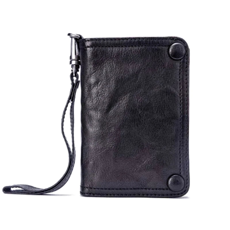 Fashion Genuine Leather Men Wallet Clutch Purse Male Bifold Money Clips with Hasp large capacity Card Wallet Short W/ Zip Pocket
